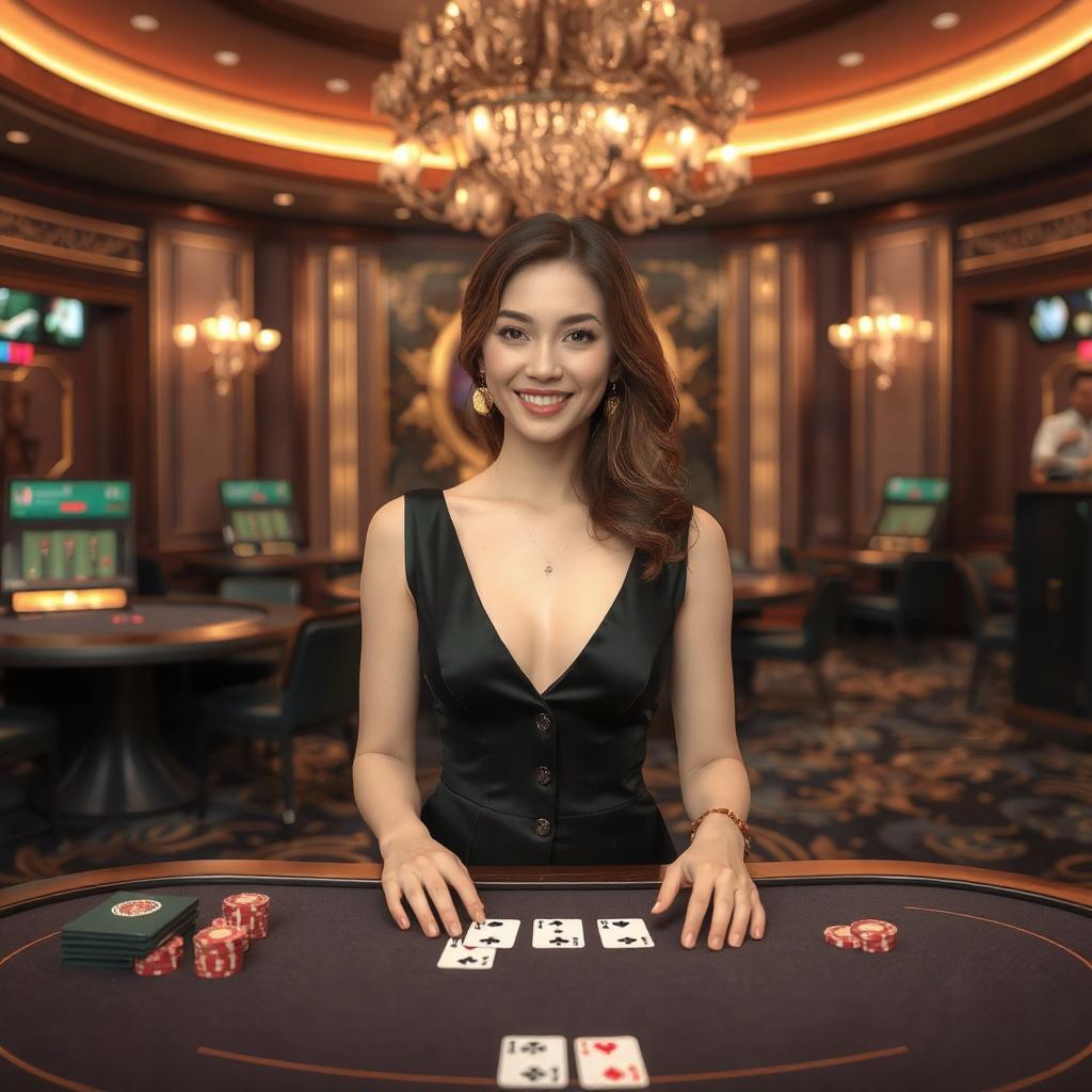 Meja Dealer Cantik dalam Live Casino