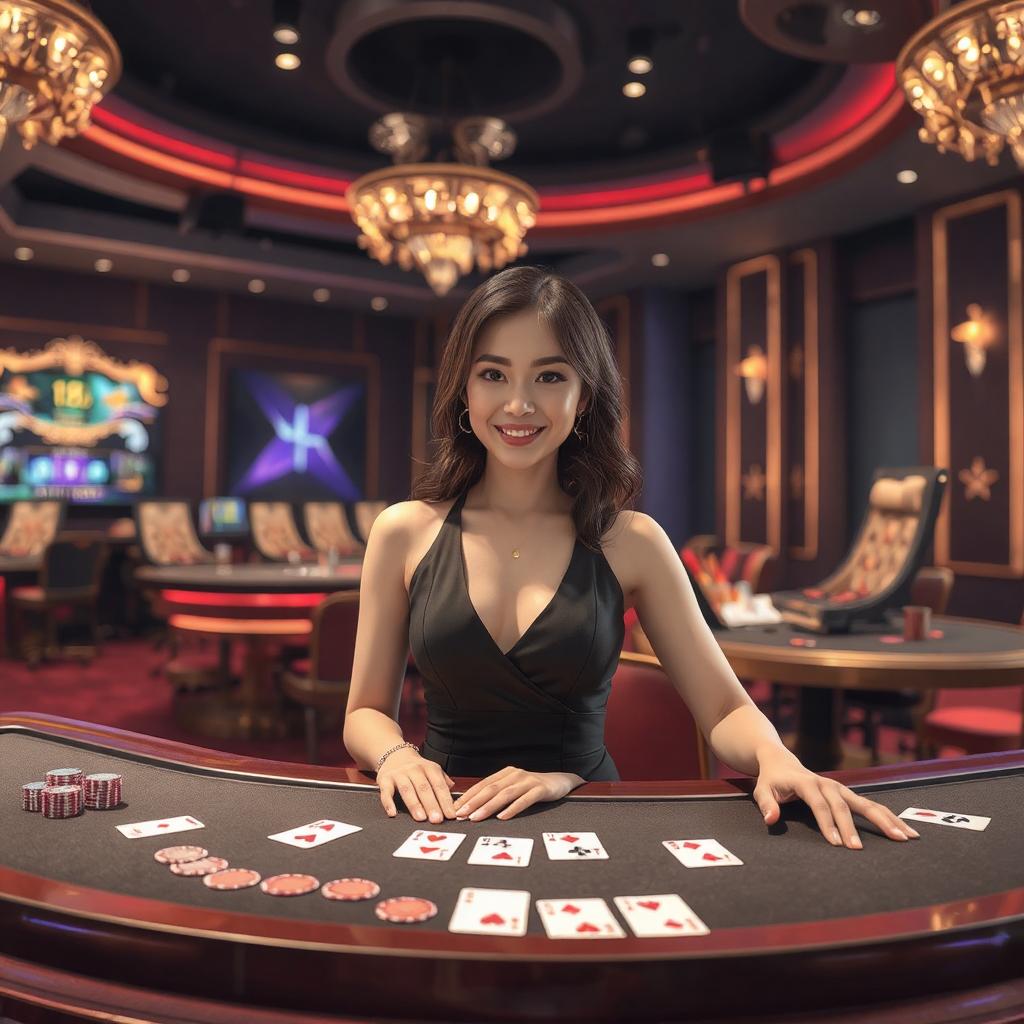 Meja Dealer Cantik dalam Live Casino